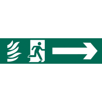 Draper 'Running Man Arrow Right' Safety Sign 73164