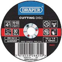 Draper Flat Metal Cutting Discs (75 X 1.6 X 10mm)