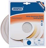 Draper Five 150mm 180 Grit Aluminium Oxide Sanding Discs