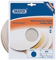 Draper Five 150mm 240 Grit Aluminium Oxide Sanding Discs