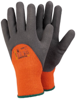 1 Pair Size 7 S Tegera 682A Winter Lined Latex Foam 'Hi Viz Work Gloves 3/4 Dipped