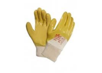 6 Pairs Marigold N230Y Nitrotough Nitrile Gloves White / Yellow Medium
