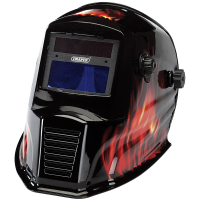 Draper Solar Powered Auto-Varioshade Welding and Grinding Helmet-Flame 38392