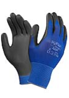 6 Pairs Ansell 11-618 Hyflex PU Gloves Blue / Black Medium