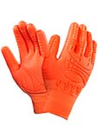 6 Pairs Ansell 97-321 Mad Grip Gloves Orange Hi Viz Medium