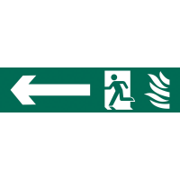 Draper 'Running Man Arrow Left' Safety Sign 73165