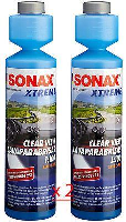Sonax Xtreme Clear View x2 Bottles Windscreen Screenwash Nano Pro 1:100 - 250ml