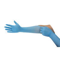 Pack 100 Ansell Microflex 93-243 Blue Nitrile Disposable Gloves Small