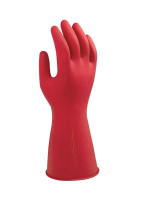 6 Pairs Marigold G01R Red Lightweight Latex Rubber Gloves Small