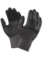6 Pairs Ansell 97-310 Mad Grip Gloves Grey / Black Small to Medium