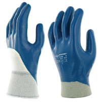 6 Pairs Marigold N1300 Nitrotogh Fully Coated Nitrile Gloves Large