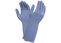 6 Pairs Ansell 37-520 Blue Nitrile Chemical Resistant Gloves Medium
