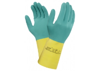 6 Pairs Ansell 87-900 Bi-Colour Chemical Resistant Gloves Small