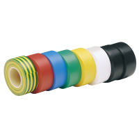 Draper Expert 8 x 10M x 19mm Mixed Colours Insulation Tape to BSEN60454/Type2 68157
