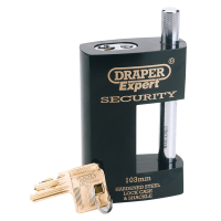 Draper Expert 82mm Heavy Duty Close Shackle Padlock and 2 Keys 64204