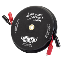 Draper Expert 30ft 2 Wire Retractable Test Leads 64766