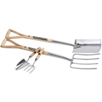 Draper Stainless Steel Fork with Spade Set and Hand Trowel with Hand Fork Set (4 Piece) 10348