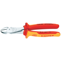 Knipex 200mm Fully Insulated High Leverage Diagonal Side Cutter 12301