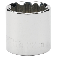 Draper Expert 22mm 3/8" Square Drive Hi-Torq? Bi-Hexagon Socket (Sold Loose) 13242