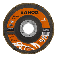 BAHCO 392 -FLAP_C Abrasive Conical Flap Grinding Discs for Inox & Metal