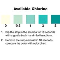 Chlorine Test Strip 0-5ppm vial of 50