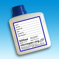 Water Sampling Bottles 500ml Sterile dosed Sodium Thiosulphate 18mg l 84
