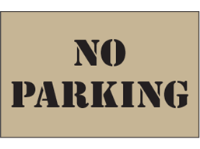 No Parking Heavy Duty Stencil
