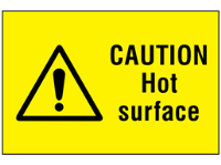 Warning Burn Hazard Label