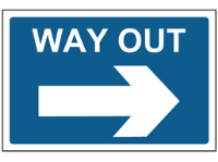 Exit, Running Man, Arrow Up Right Sign