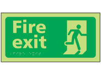 Fire Exit Photoluminescent Sign
