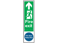 Fire Exit, Running Man Left Fingerplate Photoluminescent Sign