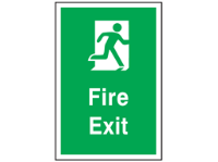 Fire Exit, Symbol Facing Left Safety Sign