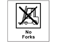 No Forks Heavy Duty Packaging Label