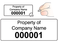 Assetmark Foil Serial Number Label (Black Text), 19Mm X 50Mm