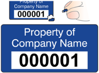 Assetmark Serial Number Label (Black Text), 38Mm X 76Mm