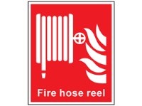 Fire Hose Reel Symbol And Text Safety Sign