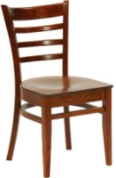 Bolero Walnut Finish Wooden Side Chair (Pack Of 2) (CD186)