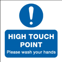 High touch point - Please wash your hands - Pack of 12 stickers