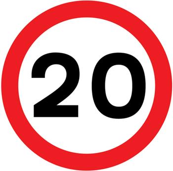 300mm Speed Limit MPH Sign