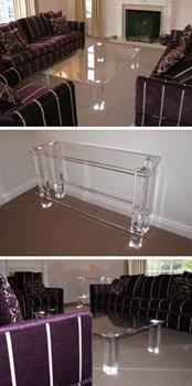 Custom Made Perspex Console Tables