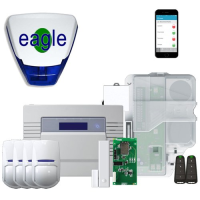 Wireless Alarm System c/w 4 PIRs & App