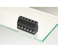 31071102 (2 Pole horizontal screw PCB terminal block 5mm pitch 24A 250V - Hylec APL Electrical Components)