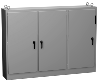 4UHD9015718FTC (UHD Series Type 12 Mild Steel Multi-Door Freestanding Disconnect Enclosure - Hammond Manufacturing) - ANSI 61 Grey - 2289mm x 3975mm x 461mm