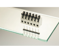 ASP0250204 (2 Pole horizontal spring PCB terminal block 5mm pitch 10A 250V - Hylec APL Electrical Components)