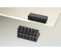 ASP0450422 (4 Pole vertical spring PCB terminal block 5mm pitch 10A 250V - Hylec APL Electrical Components)