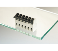 AST0250604 (6 Pole horizontal spring PCB terminal block 5mm pitch 12A 250V - Hylec APL Electrical Components)