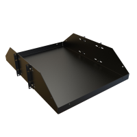BRS2P1924BK (BRS Series Two Post Heavy Duty Battery Shelf - Hammond Manufacturing) - 3U 19in Mounting Battery Shelf 24in Deep, 550lbs rated
