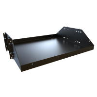 BRS2P2319BK (BRS Series Two Post Heavy Duty Battery Shelf - Hammond Manufacturing) - 3U 23in Mounting Battery Shelf 19in Deep, 550lbs rated