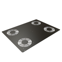 C2T1923VFBK1 (C2TF Series Fan Top Panel - Hammond Manufacturing) - VENTED, FAN CUT-OUT TOP 19X23
