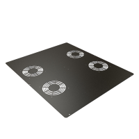 C2T1931VFBK1 (C2TF Series Fan Top Panel - Hammond Manufacturing) - VENTED, FAN CUT-OUT TOP 19X31